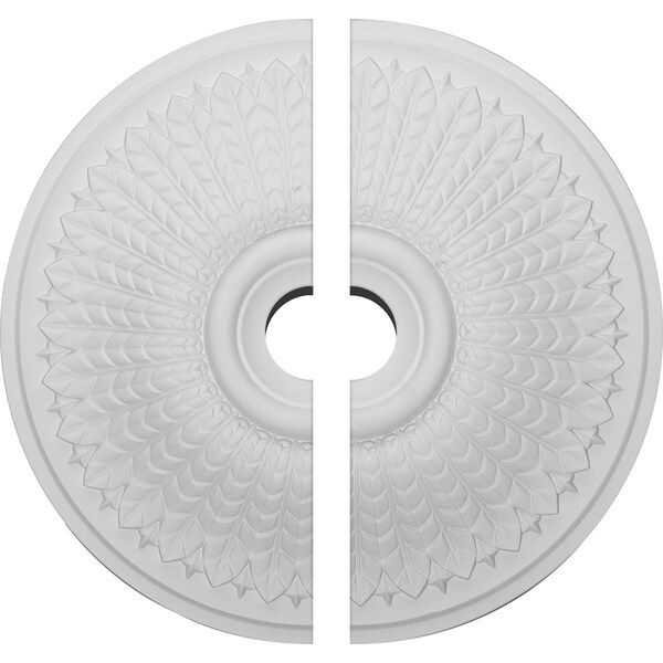 Ekena Millwork Modena Ceiling Medallion, Two Piece (Fits Canopies up to 5 1/4"), 23 1/2"OD x 3 1/2"ID x 3 1/2"P CM23MO2-03500 - main